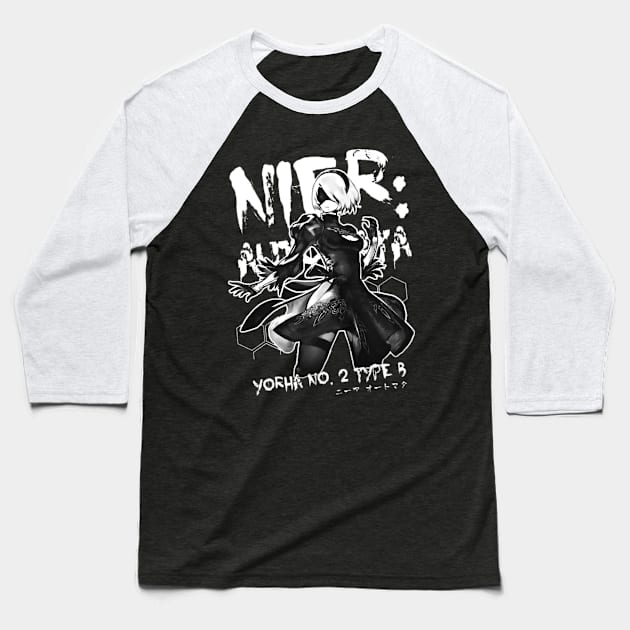 Nier 2B Baseball T-Shirt by michelo13